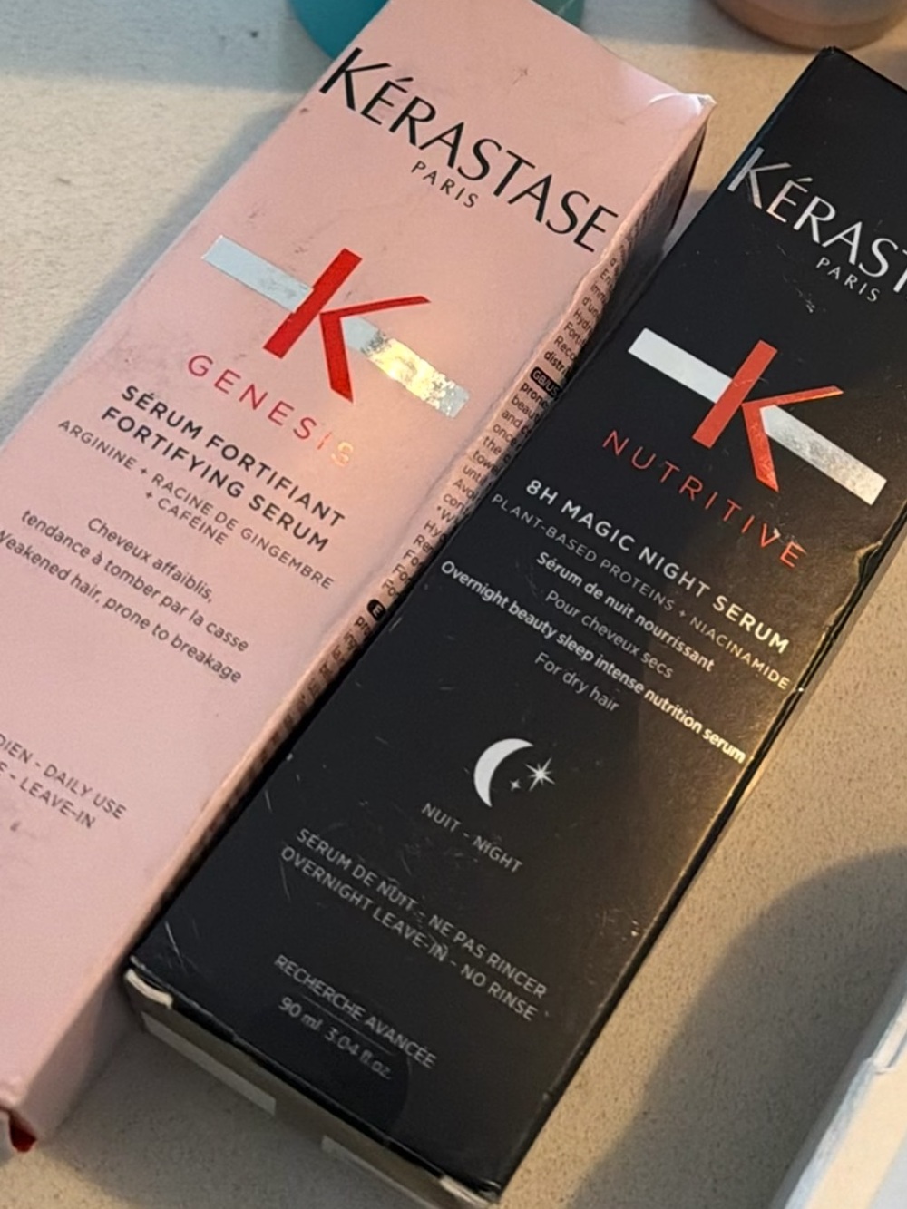 Kerastase Genesis & Nutritive Serums - Pink & Black Packaging